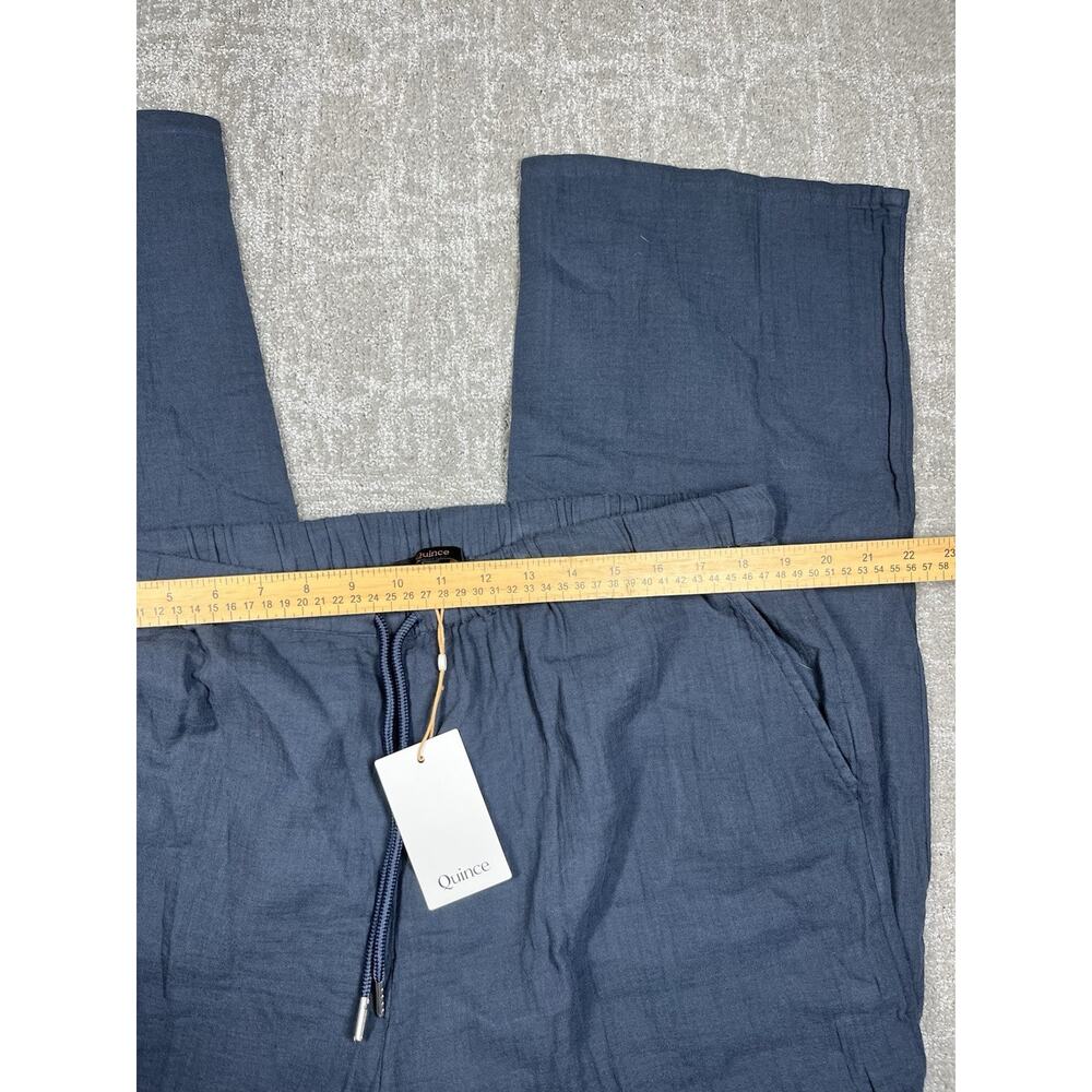 Quince 100% Organic Cotton Wide Leg Wiast Tie Pant NWT XL - Picture 2 of 8